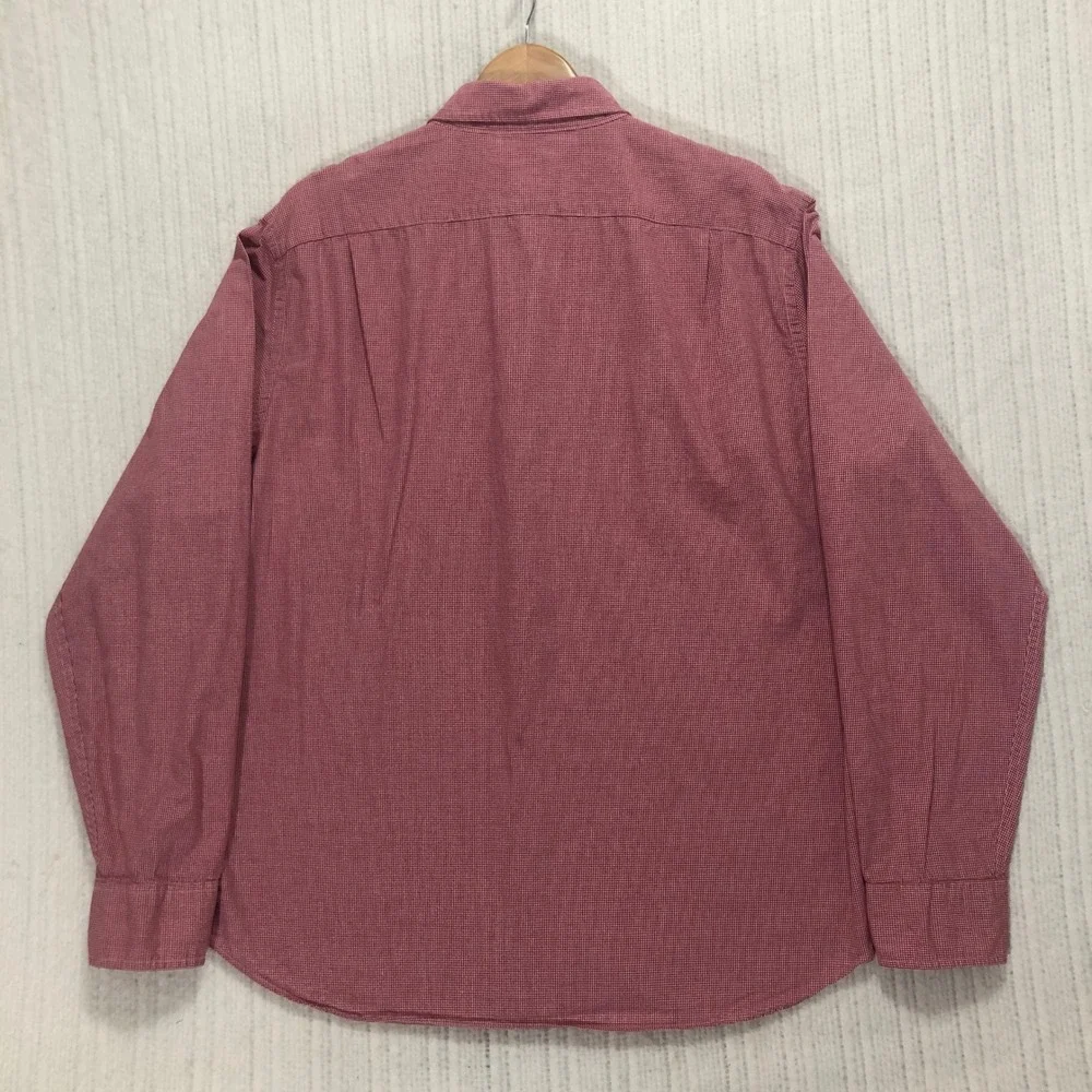 J.Crew Tailored Fit Button Down Shirt Gingham Check Long Sleeve Red Size‎ M